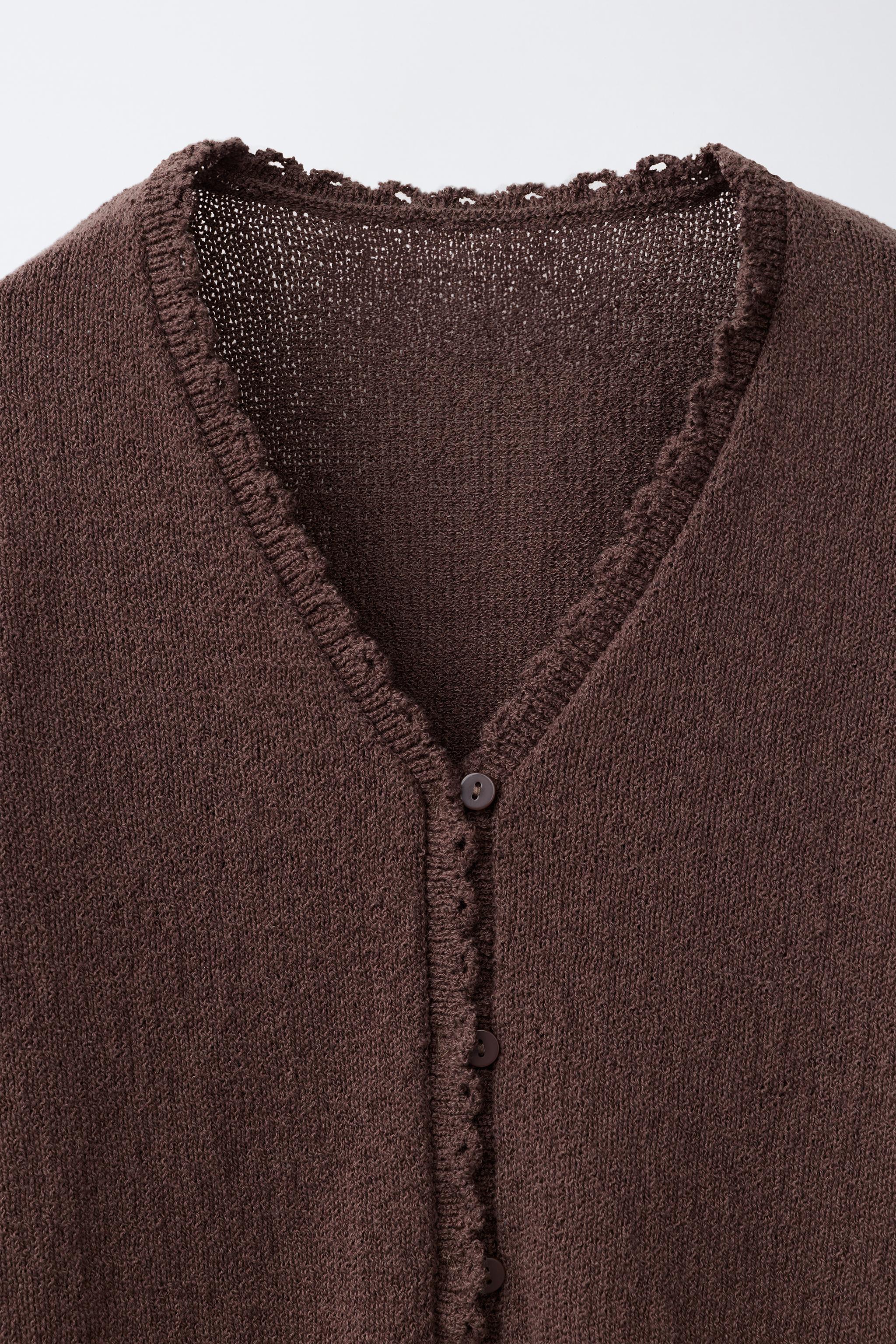 GILET EN MAILLE ONDULÉE